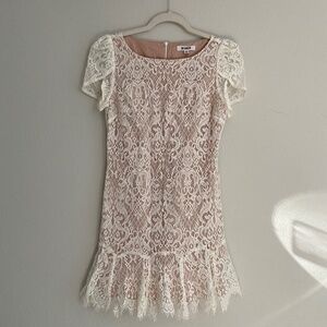 BB Dakota White Lace Mini Dress